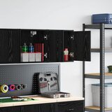  Garažni zidni ormarići 2 kom crni od konstruiranog drva | shoptok.hr