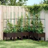  Vrtna sadilica s rešetkom smeđa 160 x 120 x 142 5 cm PP | shoptok.hr