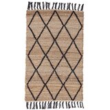 YES EVERYDAY Črna/v naravni barvi ročno tkana preproga iz jute 60x90 cm Shaila – Cene