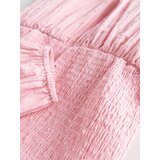 Reserved - Pamučna haljina s volanima - prljavoroza | shoptok.hr