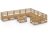  The Living Store Vrtna sedežna garnitura 10-delna trdna borovina - Vrtna Sedežna Garnitura, (21449634) | Shoptok.si