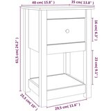  Noćni ormarić boja meda 40x35x61 5 cm od masivne borovine | shoptok.hr