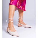 Gemre Beige flat eco-leather pumps Terry | shoptok.hr