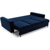 Cosmopolitan Design Modra žametna raztegljiva sedežna garnitura s prostorom za shranjevanje 235 cm Kyoto – | Shoptok.si