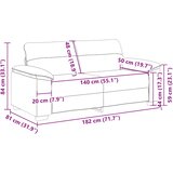  Dvosjed Sofa Tamno siva 180x81x84 cm Tkanina | shoptok.hr