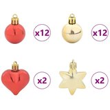 vidaXL Set Božićnih Ukrasnih Kuglica 40 pcs Zlatna i crvena | shoptok.hr