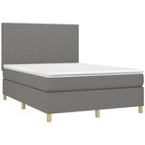  box spring s madracem LED tamnosivi 140x200 cm tkanina | shoptok.hr