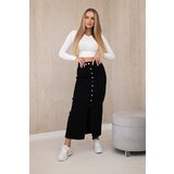 Kesi Włoski Long skirt with buttons black | Shoptok.si