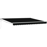  Skrovita tenda Crna 400 × 300 cm Poliester i aluminij | shoptok.hr
