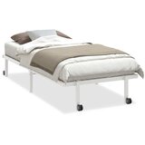 Maison Chic Posteljni okvir - Enojna postelja - Postelja za odrasle brez vzmetnice zložljiv beli 90x200 cm jeklo-J8299, (21776935) | Shoptok.si
