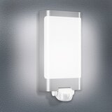 Steinel LED senzorska zunanja stenska svetilka L 240 S (9,3 W, Do x Š x V: 8,1 x 16,5 x 30,5 cm, Bele barve/plemenito jeklo, Topla bela) | Shoptok.si