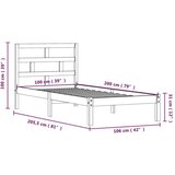  Za krevet od masivne borovine boja meda 100 x 200 cm | shoptok.hr