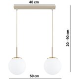 Brilagi Luster na sajli MILO 2xE27/60W/230V bež/zlatna | Eponuda.com