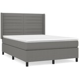 The Living Store Box spring posteljni z vzmetnico temno siv 140x190 cm blago - Box Spring Postelja, (21503839) | Shoptok.si