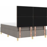  LED Box Spring Krevet Sivo-smeđa 140 x 190 cm tkanina | shoptok.hr
