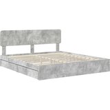  Krevet s od storage s ladicama Betonski sivi 180 x 200 cm | shoptok.hr
