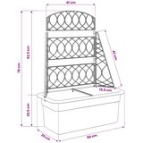  Rešetka za sadnice Antracit 58 x 29 x 78 cm PP | shoptok.hr