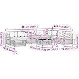  Set vanjskih sofa 9 kom. Bijela i antracit Poliester 79 x 79 x 37 cm | Shoptok.si