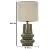 Mauro Ferretti Kaki zelena/krem stolna lampa keramička s tekstilnim sjenilom (visina 41,5 cm) Harmony – | shoptok.hr