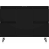  Kupaonski ormarić crni 80 x 33 x 60 cm od konstruiranog drva | shoptok.hr