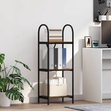 vidaXL Polica Dimljeni hrast 40 x 30 x 109 cm Konstruirano drvo Cijene