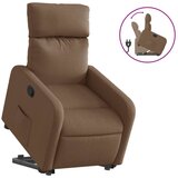 vidaXL Naslanjač s funkcijo vstajanja rjavo blago, (20926540) | Shoptok.si