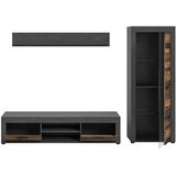MID.YOU Dnevni Regal Jam, Videz Starega Lesa, 3-Delni | Shoptok.si