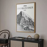  Plakat - Majestic mountain peak Glosslockner mountain crown mountain landscape 21x30 Zlatni okvir | shoptok.hr