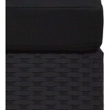  Modularna kutna sofa od poliratana s desnim naslonom crna | shoptok.hr