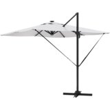 vidaXL Kantilevrni Roma senčnik z LED svetilkami Pesek 286x285x270 cm Aluminij | Shoptok.si