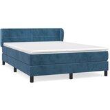 Maison Chic Box spring postelja - Vzmetna postelja z vzmetnico temno modra 140x190cm žamet SL2347, (21889367) | Shoptok.si