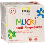 Kreul set boja za slikanje prstima na tekstilu MUCKI 4 x 150 ml Cene