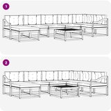  Set vanjskih sofa 8 kom. Bijela i krem | shoptok.hr
