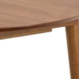 Actona Okrogla raztegljiva jedilna miza z dodatno ploščo v orehovem dekorju ø 115 cm Montreux – | Shoptok.si