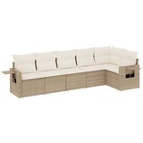 Maison Chic Seti vrtnega pohištva - Vrtna garnitura - Vrtni pohištvo set 6-delna z blazinami bež poli ratan, (21813610) | Shoptok.si
