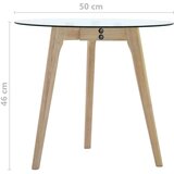  2-dijelni set bočnih stolića od kaljenog stakla | shoptok.hr