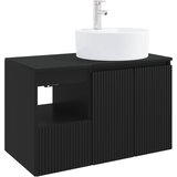  Set namještaja za kupaonicu 2 kom. Crna Konstruirano drvo 49,5 x 44,5 x 82 cm | Shoptok.si