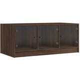  Stolić za kavu sa staklenim vratima boja hrasta 102x50x42 cm | Eponuda.com