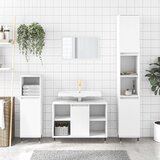 The Living Store Kopalniško pohištvo 3 kosi bele barve inženirski les - Komplet Kopalniškega Pohištva, (21663518) Cene