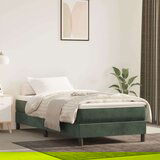  Vzmetnica z žepkasto vzmetjo temno zelena 100x220x20 cm žamet | Shoptok.si