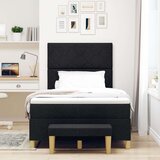 vidaXL Box Spring Krevet s madracem i klupom crni 120x200 cm tkanina | shoptok.hr