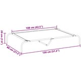  Povišeni krevet za pse crni 130x80x20 cm Oxford tkanina i čelik | shoptok.hr