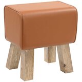  Klupa 40 x 30 x 45 cm Prava koža Smeđa | shoptok.hr