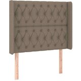 vidaXL Krevet box spring s madracem LED smeđesivi 100x200 cm tkanina | shoptok.hr