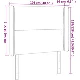  LED uzglavlje tamnoplavo 103x16x118/128 cm baršunasto | shoptok.hr