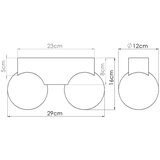 Sollux Bela/v naravni barvi stropna svetilka s steklenim senčilom ø 12 cm Solum – | Shoptok.si