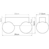Sollux Bijela/u prirodnoj boji stropna svjetiljka sa staklenim sjenilom ø 12 cm Solum – | shoptok.hr