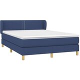  Box spring postelja z vzmetnico modra 140x200 cm blago | Shoptok.si
