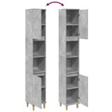 vidaXL Kopalniška omarica betonsko siva 30x30x190 cm inženirski les | Shoptok.si