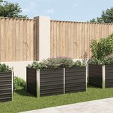 Maison Chic Dvignjeno Cvetlično korito - Cvetlični Lonec antracitno 160x80x77 cm jeklo, (21789317) | Shoptok.si